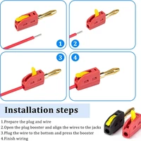 32A 4mm Solderless Banana Plug 4mm Quick Wire Connect Gold-plated Copper Banana Connectors Plugs Audio Copper Speakers Amplifier - Image 5