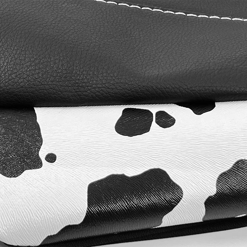 Coprisedile Posteriore Auto Con Stampa Mucca Bianco E Nero - Morbido Poliestere - Protezione Per Seggiolino Bambino