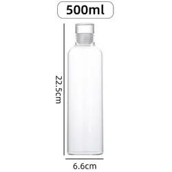 Large Capacity Transparent Glass Water Bottle - Portable and Versatile - 300ML-1000ML (500ml)