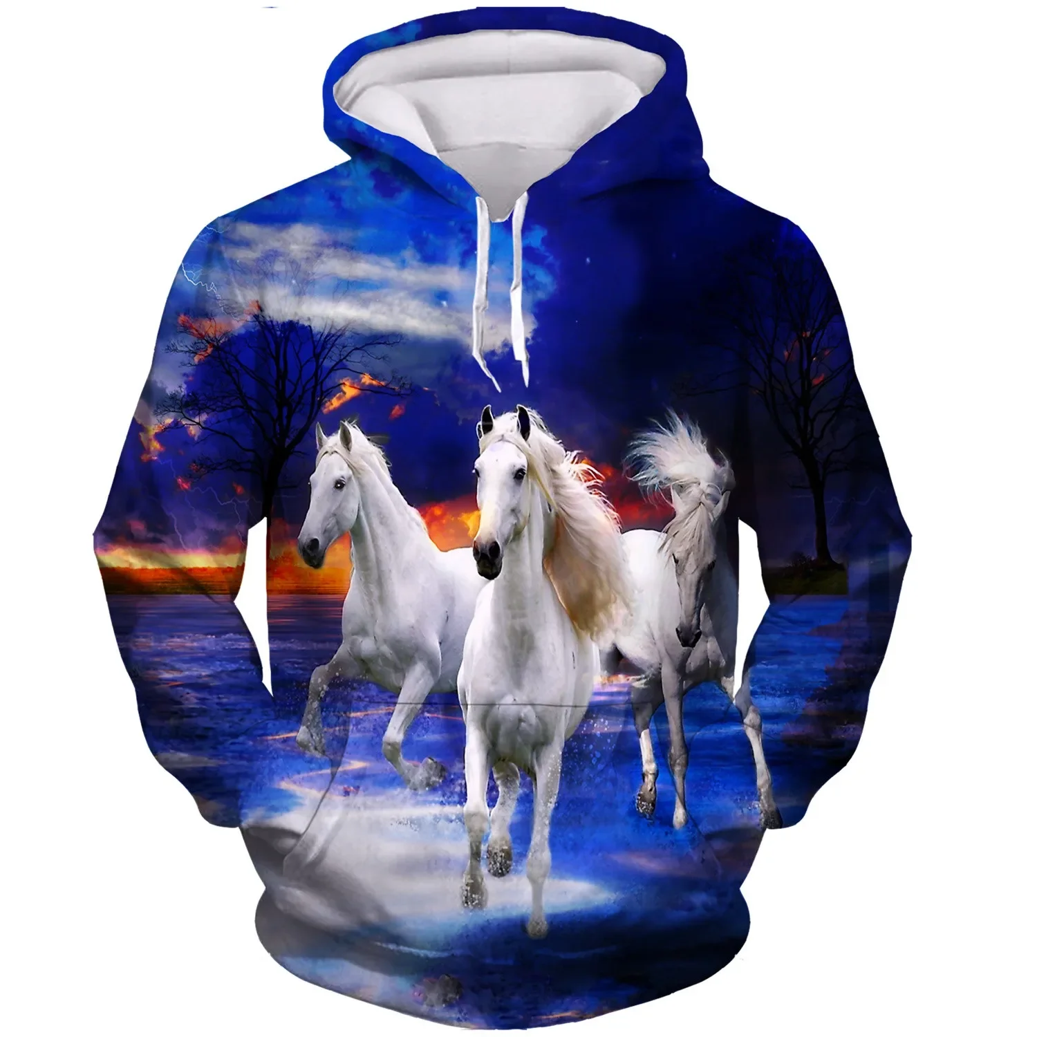Cool Horse 3D Printed Hoodies Men Women Casual Sweaters Ladies Pullover Cartoon Streetwear Long Sleeve Hooded Sweatshirts