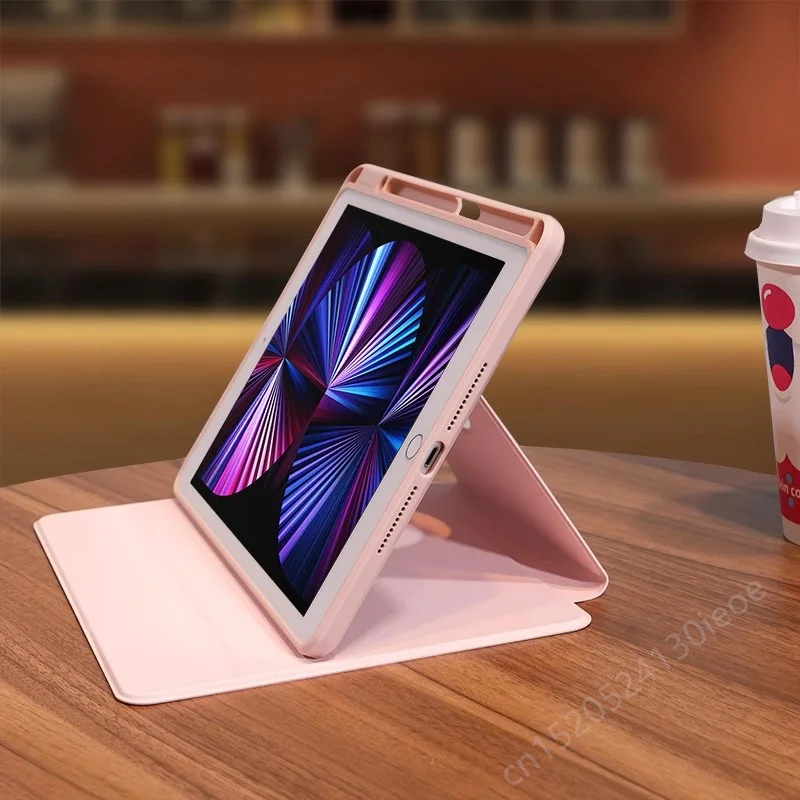 QYiiD Magic - Custodia con tastiera girevole a 360° per iPad mini 6 2021, Smart Trackpad, retroilluminazione a 7 colori, girevole a 360°, custodia wireless intelligente con funzione di accensione