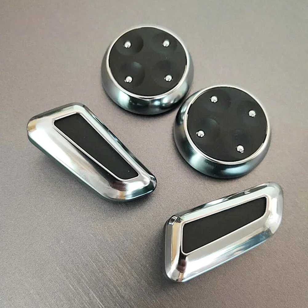 6 Coperture Cromate Per Pulsanti Regolazione Sedile Auto – Compatibili Con Audi A3 E Q3, Accessori Interni In ABS Con Finitura Sportiva