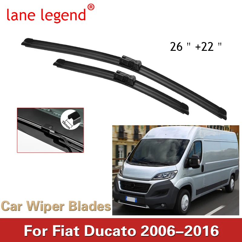 

Car Wiper Blade For Fiat Ducato 26"+22" 2006-2016 Auto Windscreen Windshield Wipers Blades Window Wash Fit Push Button Arm