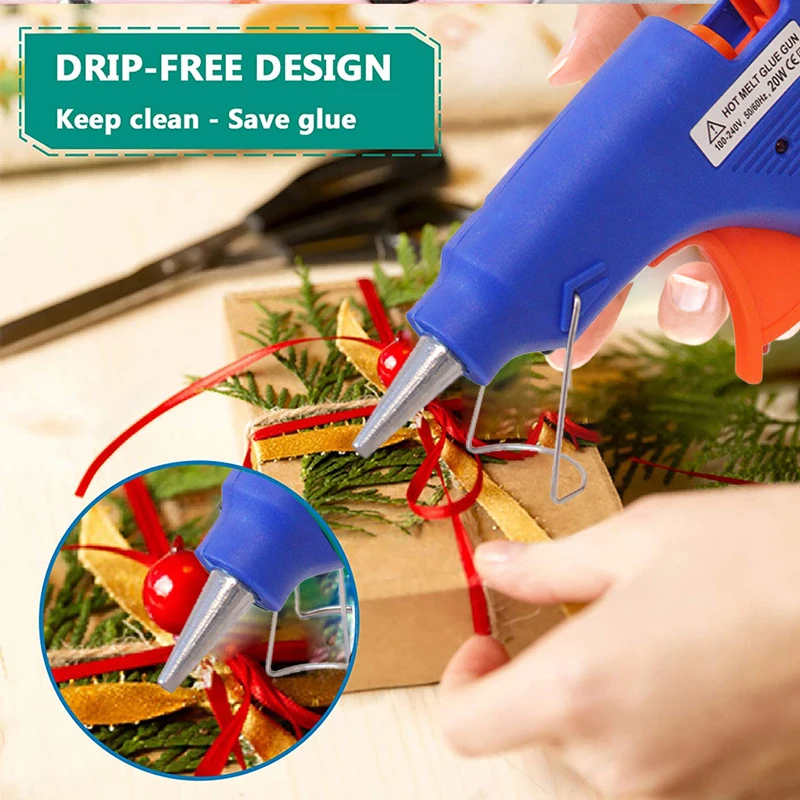Hot Melt Glue Gun Hot Glue Gun 20W Glue Gun Mini Hot Glue Gun Kit with 30/10 Sticks for School Crafts DIY Arts Quick Melt Home Repairs Car Repair Tool