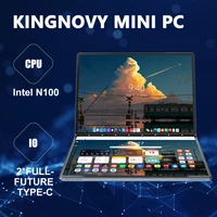 2-in-1 13.5" 2.5K Dual Screen Touch Laptop Intel 12th Gen CPU Alder Lake-N N100 Windows 11 Pro 16GB RAM 512GB SSD Notebook 1