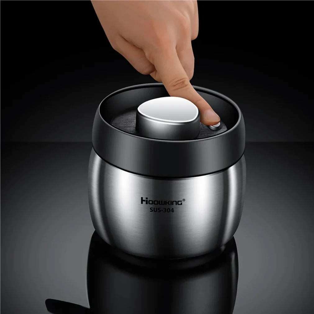 Vacuum sealed tank Coffee bean storage tank Household 304 stainless steel food storage Jars moisture-proof sealed container2025