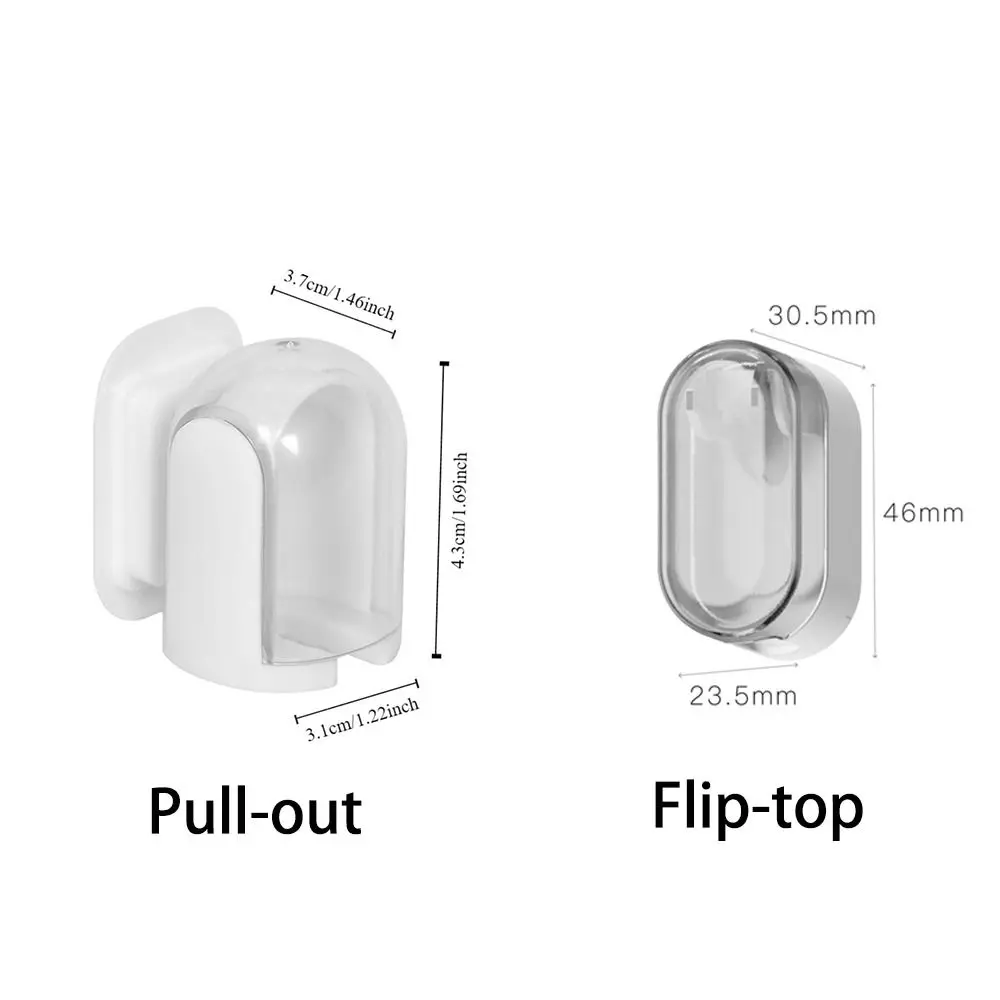 New Tool Convenient Toothbrush Holder Flip-top Pull-out Toothbrush Dustproof Cover Wall Mounted Punch Free Rack