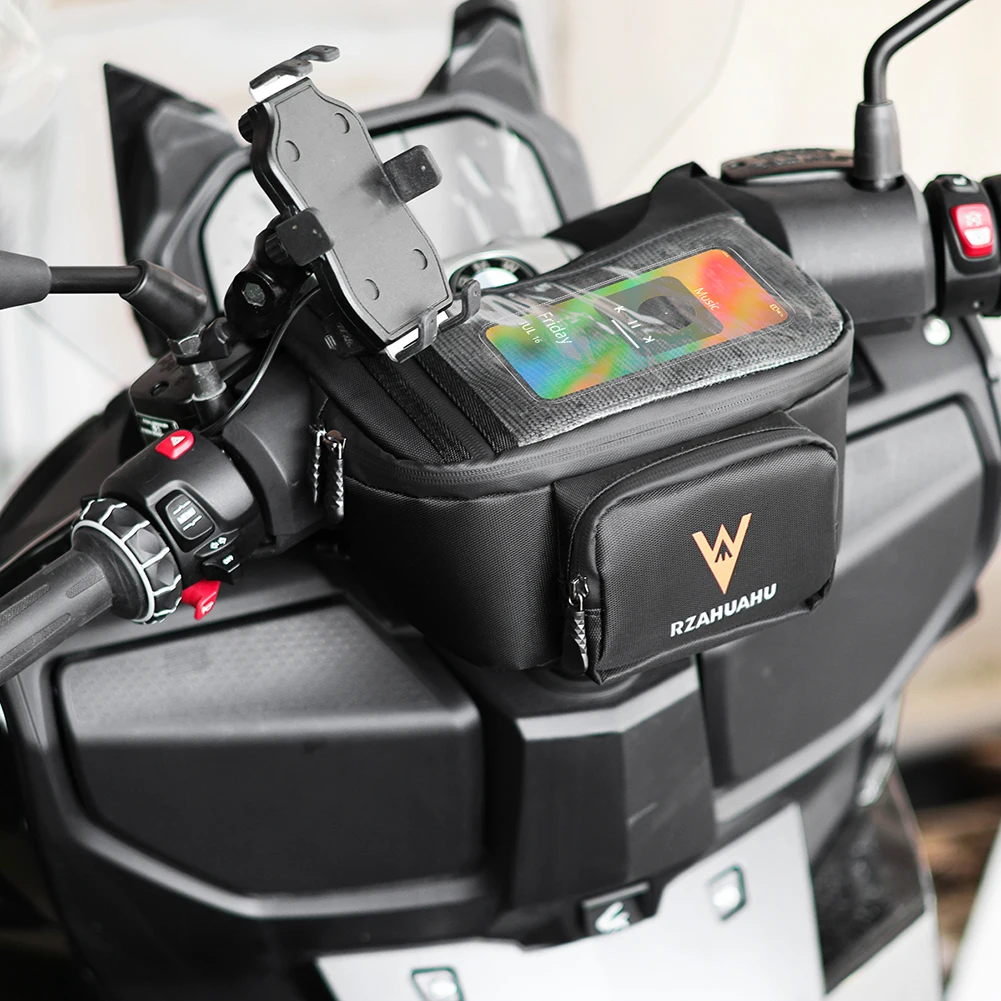 Waterproof Nylon Motorcycle Front Bag Touch Screen Multifunction