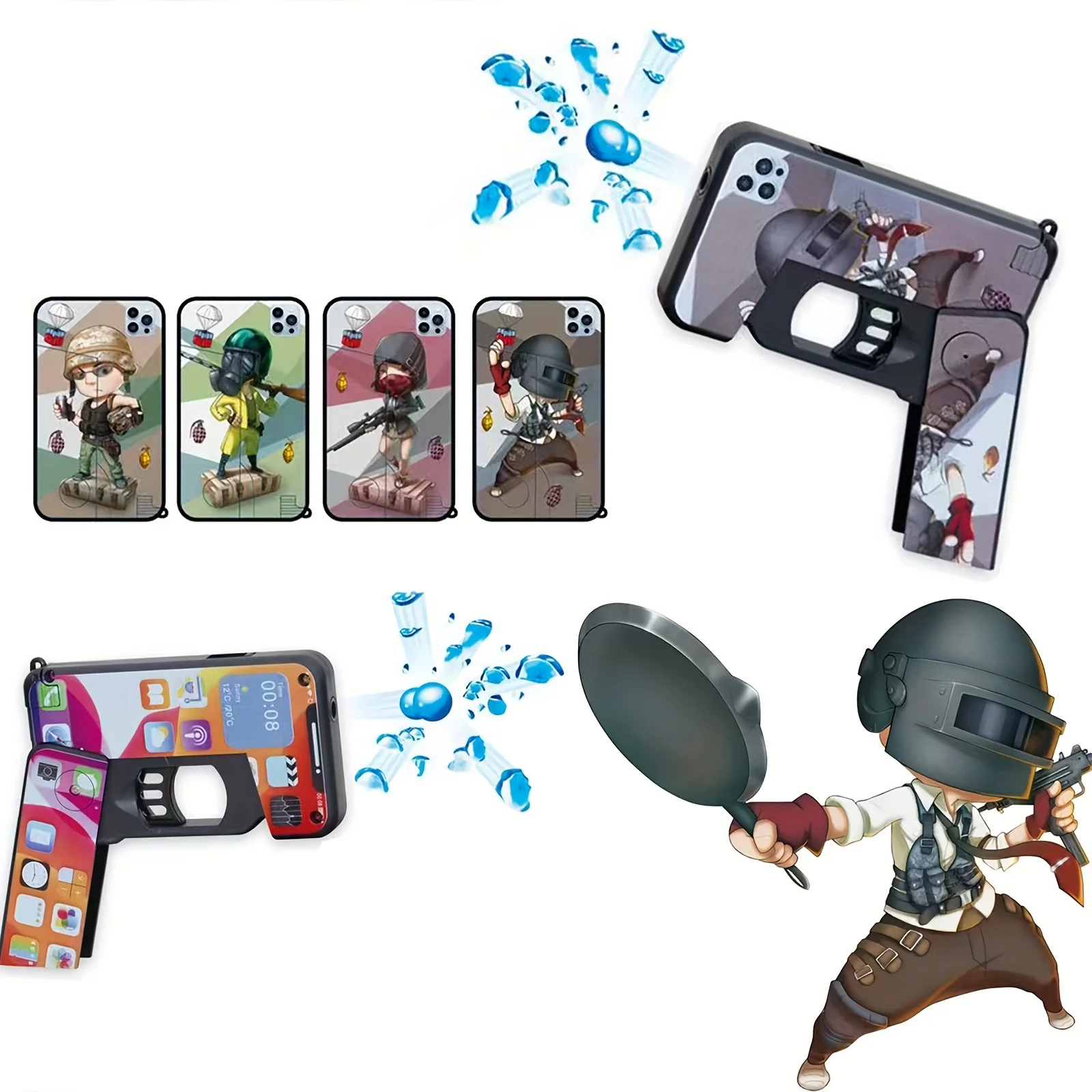 Gel Dobrável Blaster Bola, Forma Do Telefone Móvel, Telefone Móvel, Esportes Ao Ar Livre, Presente De Natal, Manual, 6mm
