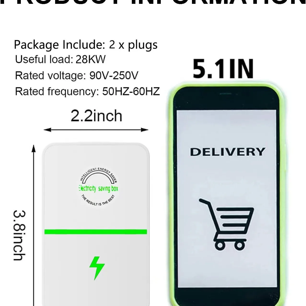 Electricity Saving Box Smart Power Energy Saver Intelligent Power Factor Saving Device Cost Reducing Home Office EU/US Plug power energy saver