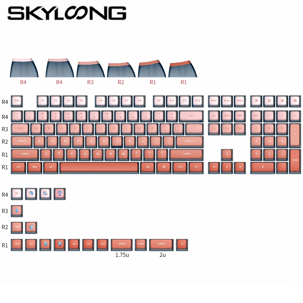 

Skyloong PBT Blush Pudding Keycaps 126 Keys Keycap GK7 Profile Key Caps For Mechanical Keyboard Kit Mx Switch RGB Backlit 87 104