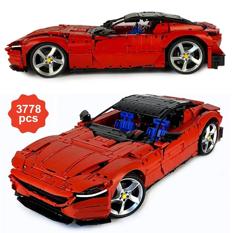 

3778pcs MOC-123054 Super SportsCar Roma Compatible 42143 Buidling Blocks Bricks Educational Puzzle Toys Birthday Gifts