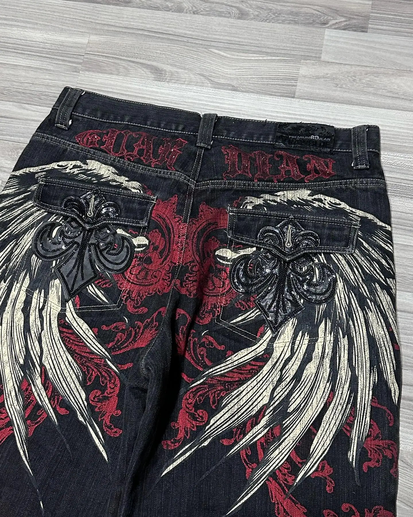 ユキ出品 DHgate.com:Mens Y2K Haruku Denim Shorts, Hip Hop Trend