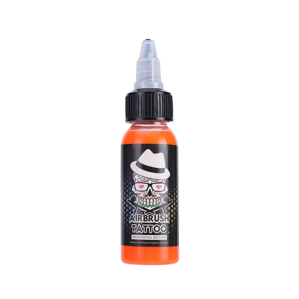 Fluorescent Inks for Airbrush Temporary Tattoo Ink 30ML/Bottle 4 Colors Body Painting Pigment for Choose Practice Tattoo Ink