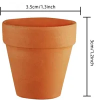 50 Pcs Tiny Terracotta Pots - 1.3 inch Small Mini Clay Pots with Drainage Holes Flower Nursery Terra Cotta Pots for in/outdoor 3
