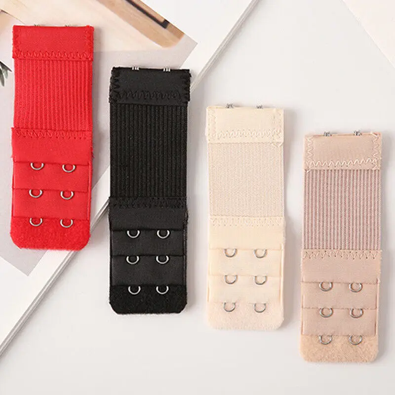 Bra Extender 1pc/5pcs Women 3 Row 2 Hooks Elastic Strap Underwear Bra Extension Adjustable