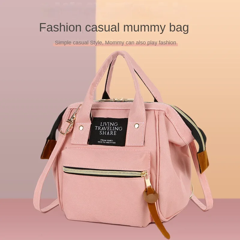 

Fashionable and Lightweight Oxford Cloth Backpack Mother and Baby Bag New Mommy Bag Portable Wear-resistant Small Carrying Bag