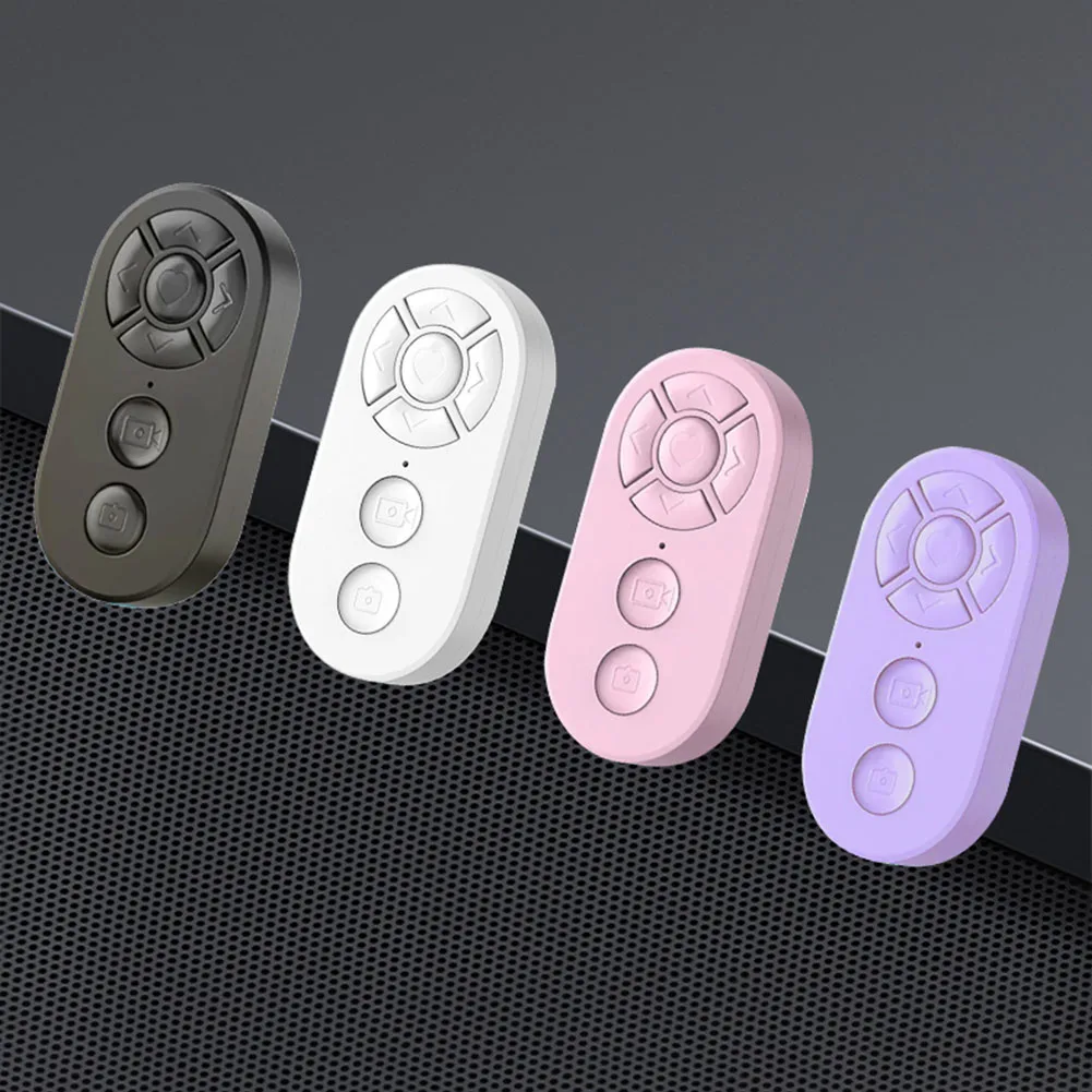 7 Buttons Remote Controller Rechargeable Bluetooth-Compatible Selfie Stick Camera Controller for Androide/iPhon Camera Control 4