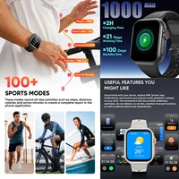 2025 nouvelle mode sport montre intelligente hommes femmes 1.85 pouces HD AMOLED plein écran tactile IP68 étanche Bluetooth appel montres intelligentes 5