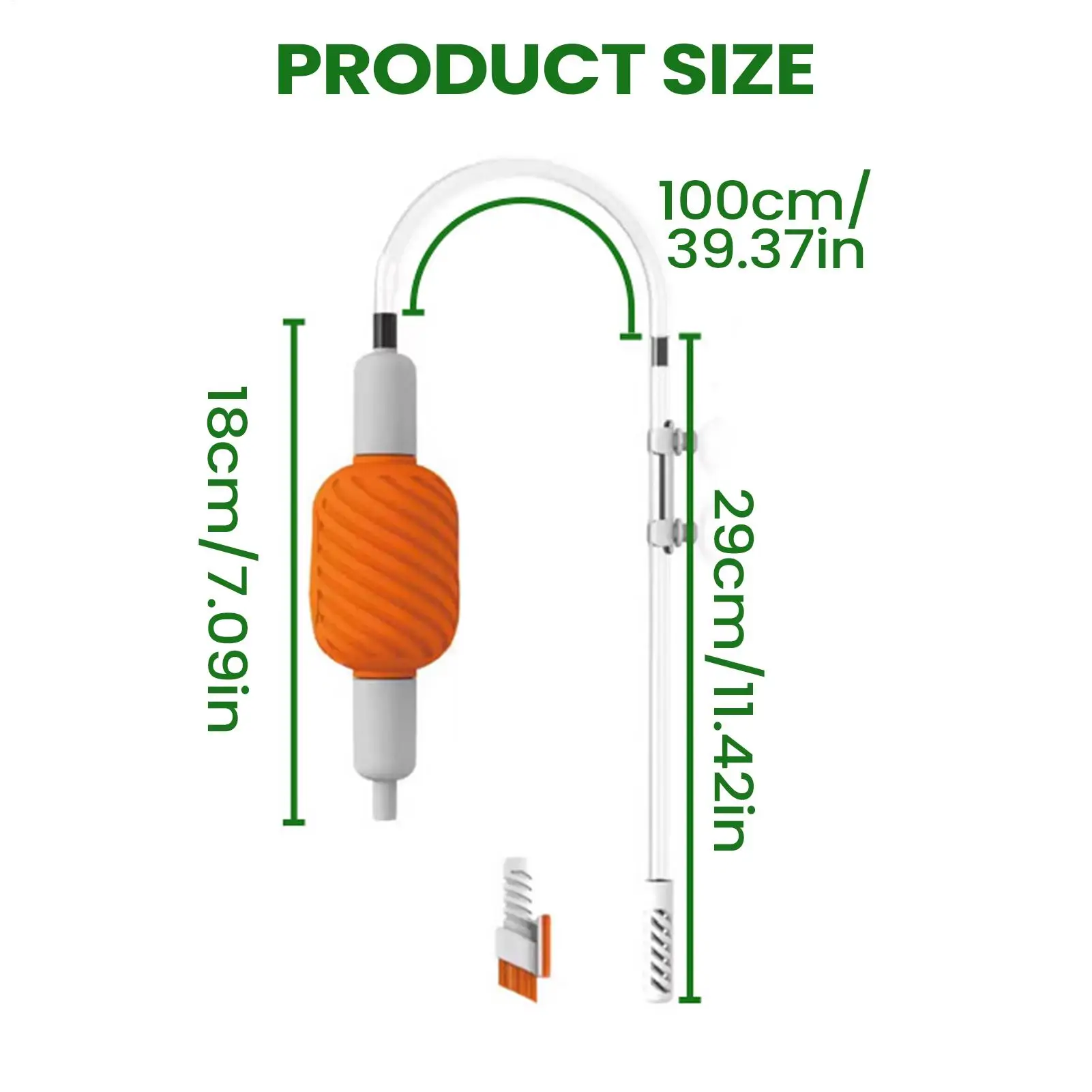 Siphon Pump For Fish Tank Water Changer Aquarium Siphon Vacuum Cleaner For Fish Tank Maintenance Aquatic Environment Pet Care