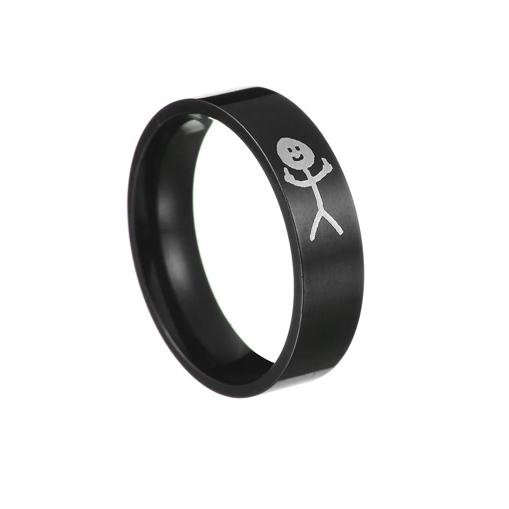 Fashion Rings Punk Rings Fashion Ring Finger Rings Fashion Hip Hop Fxck You Funny Doodle Ring For Man Woman Stickman Middle Finger Rock Punk Ring Party