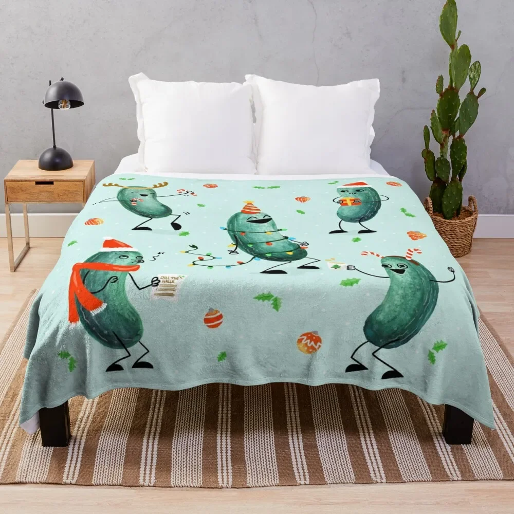 

Holiday Pickle Party! Throw Blanket Extra Large Throw Hairys Luxury Brand Luxury fluffy Blankets