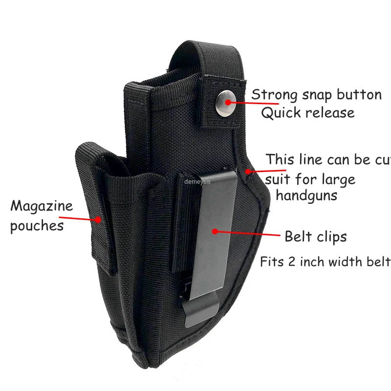 Concealed Carry Gun Holster Right or Left Hand For Glock 19 17 26 27 43 S&W M&P Shield 9/40 1911 Taurus PT111 G2 Sig Sauer Ruger pistol holster gun holster