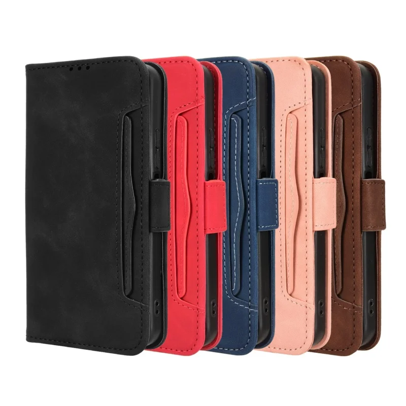 Leather Wallet Flip Cover with Multi-Card Slots