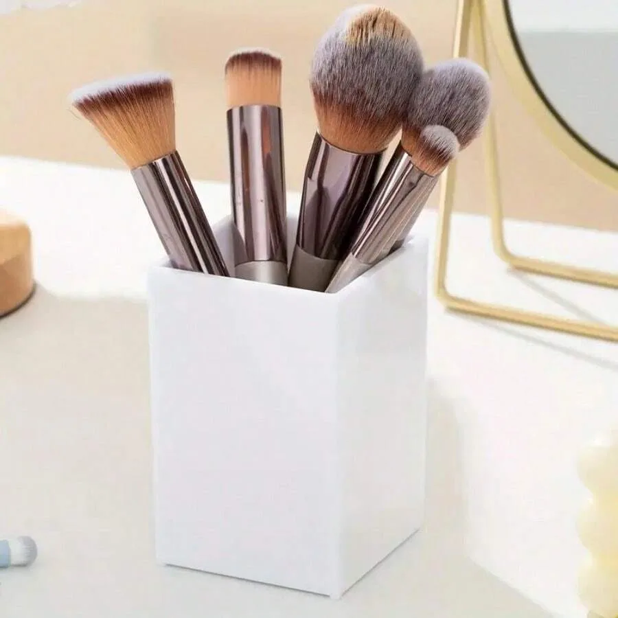 Black/White Cosmetic Makeup Box Acrylic Makeup Brush Tool Storage Box Case Large Capacity Cartridge Practical Brush Storage 3