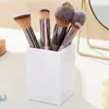 Black/White Cosmetic Makeup Box Acrylic Makeup Brush Tool Storage Box Case Large Capacity Cartridge Practical Brush Storage 3