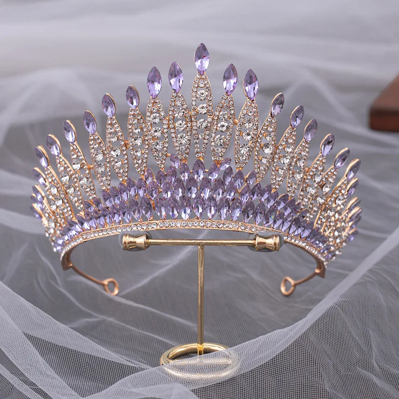 DIEZI-Couronne princesse reine pour filles, diadème en cristal rose pour  fête d'anniversaire, accessoires pour cheveux, vêtements de sauna, bijoux,  12 couleurs - AliExpress