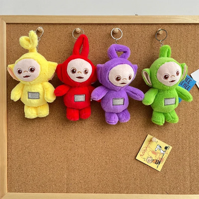 Plush Keychain Teletubbies Cartoon Doll Plush Key Chain Toy Appease Rag Doll Catcher Cute Decoration Boy Girl Children Birthday Gift