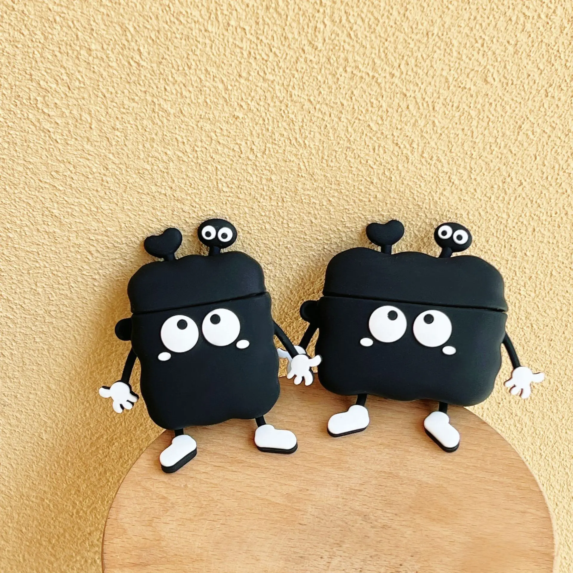 

For Airpods Pro 2 Case,Cute 3D Cartoon Black Coal Ball Case For Airpods Pro,Soft Silicone Case For Airpods 3 Case 2021