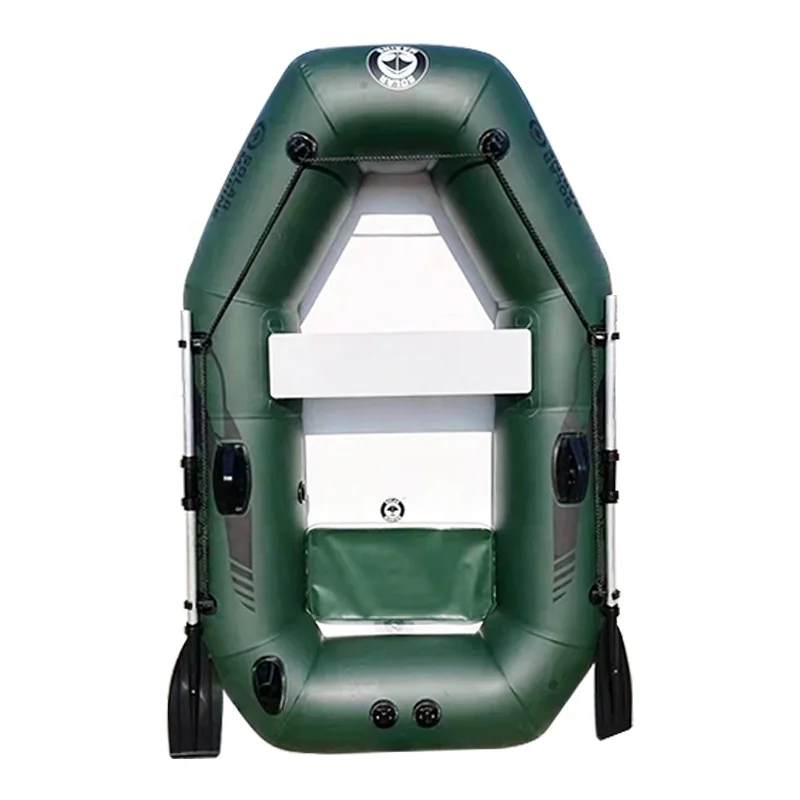 2 Person PVC Inflatable Boat 3 Layer Fishing Vessel Laminated Wear-resistant Rowing Canoe With Motors
