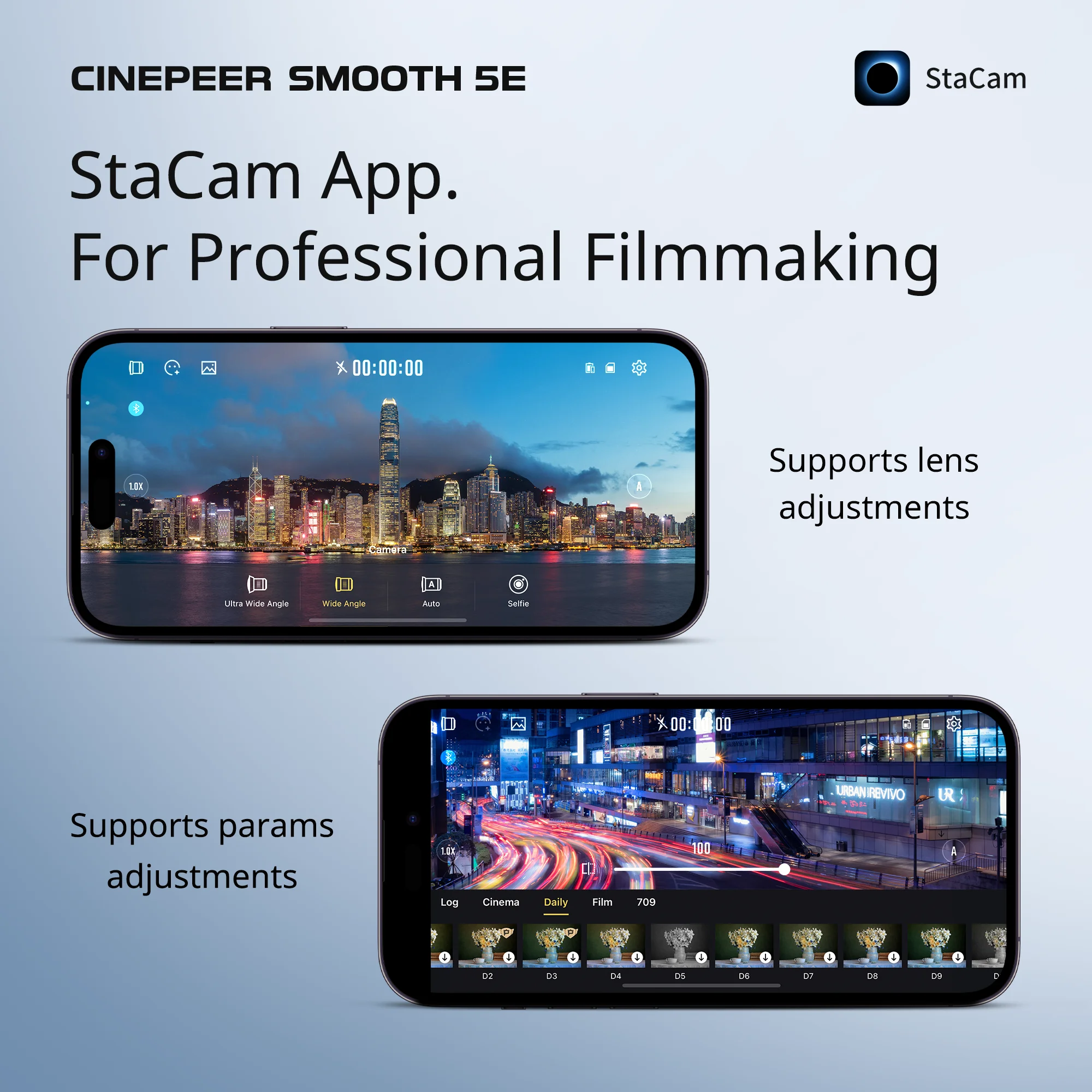 SMOOTH 5E 3-Axis Phone Gimbal: Portable Stabilizer for iPhone 15 Pro/Huawei Hand