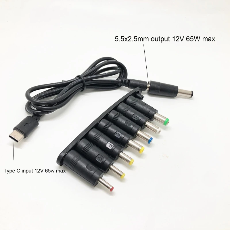 4in1 36W USB C Type C PD to 12V 2.5/3.5/4.0/5.5mm Conveter Adapter Cable  Cable for Wifi Router LED Light CCTV Camera DVR Fan