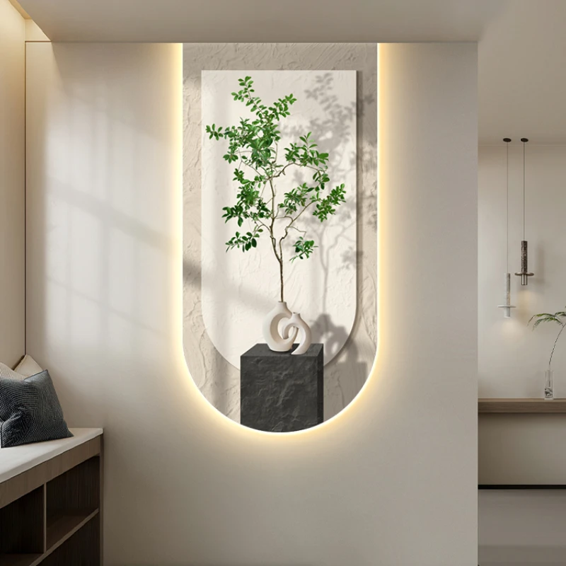 Nordic Foyer Home Decor Wall Light Modern Nature View Plant
