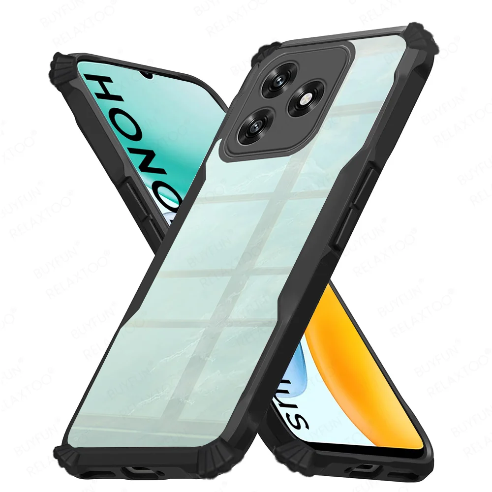 Acrylic Transparent Shockproof Armor Hard Back Cover Case