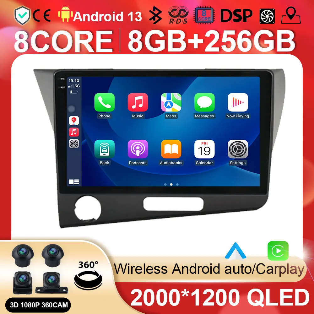 Android Autoradio Lettore Video Multimediale Navigazione Per Honda Crz Cr-Z 2010 - 2017 Gps Bt 5.0 No 2Din 2 Din Dvd Wifi 8 + 128G