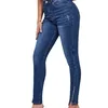 Women's Jeans Spring Autumn Ladies Slim Denim Print Stretch Pencil Pants For Women High Waist Stretch Jeans Pant Women Trousers 5