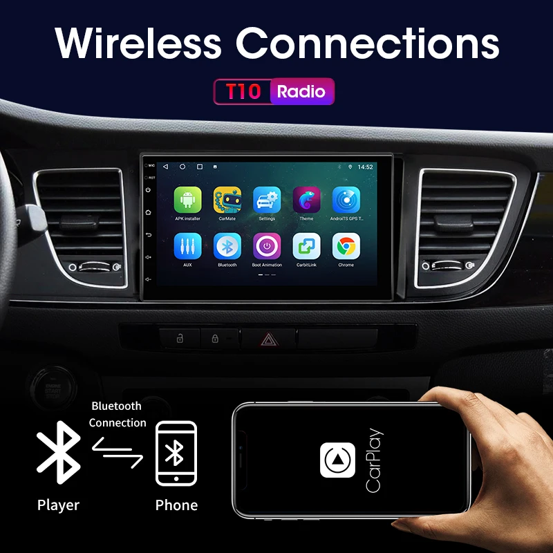 Reproductor Multimedia Universal para coche, Radio Estéreo Con pantalla  extraíble, Android, 1 Din, Unidad Principal para Toyota, Nissan, Kia, Lada  - AliExpress