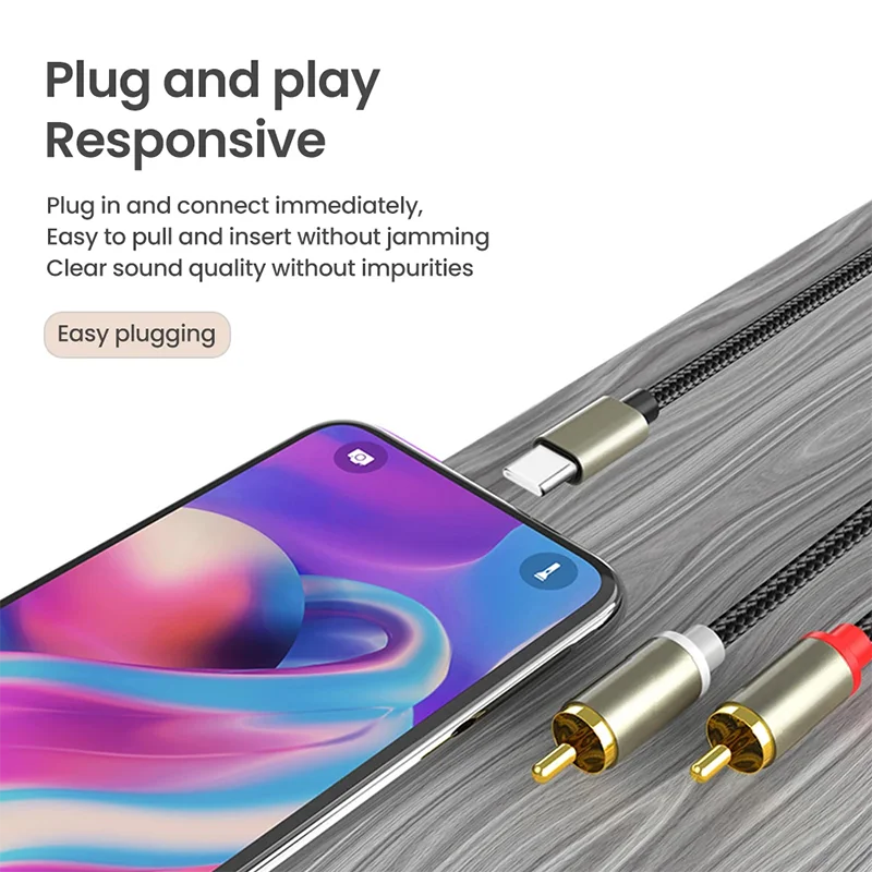 Universal Audio Adapter: 3.5mm Jack to Dual RCA Aux Cable