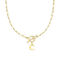 Collier initial en acier inoxydable pour femmes, pendentif à breloques avec lettres A-Z, ras du cou, chaîne de collier de déduction Ot pour femmes, 2025 4