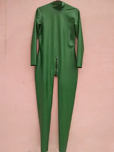 

Latex Catsuit Gummi Dunkelgrün Bodysuit Lange Ärmel Strumpfhose 0.45mm fashion