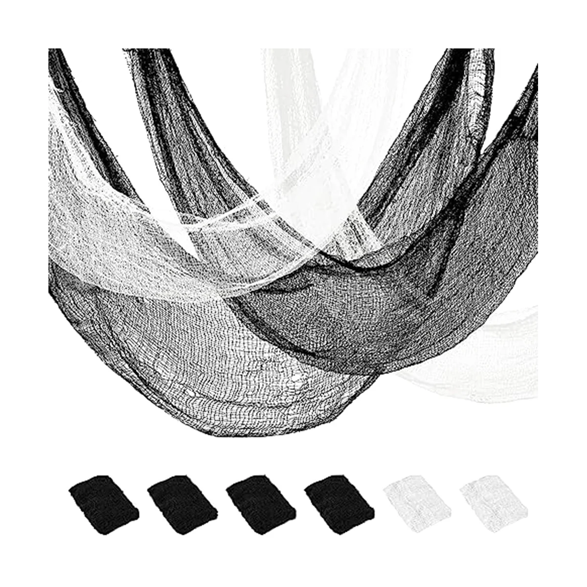 

Жуткая ткань для Хэллоуина, черная жуткая страшная марлевая ткань для Хэллоуина, Декор, жуткая ткань, украшения для Хэллоуина