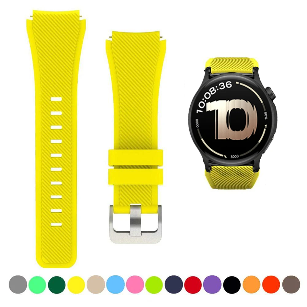 Sport Silicone Bracelet 22mm Watch Strap - Universal Smartwatch Accessory