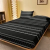 1 Simple modern Geometry printed matte Fitted Sheet, bedroom printed bed cover, bedding (excluding pillowcases) 1