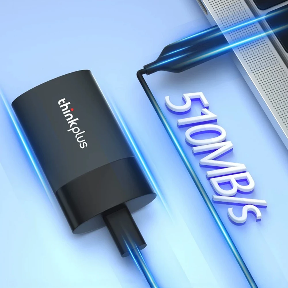 Ssd Portátil Lenovo-thinkplus Unidade de Estado Sólido Usb 3.1 Tipo-c Interface de Alta Velocidade Computador Móvel Externo Us202 512gb 1tb 2tb - Imagem 3