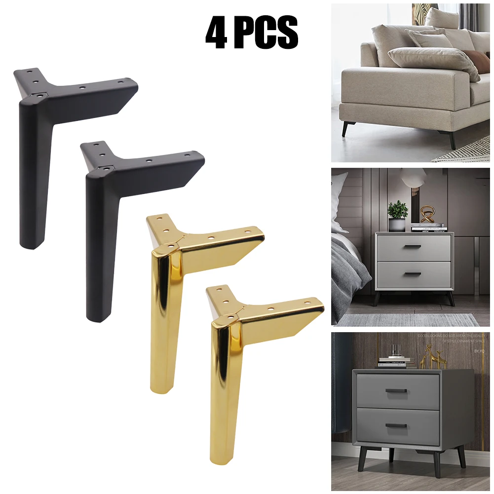 

Elevate Your Furniture with Metal Legs, 4x Legs for Sofa Bed Cabinet Coffee Table Feet Chair Desk Foot, Easy to Install