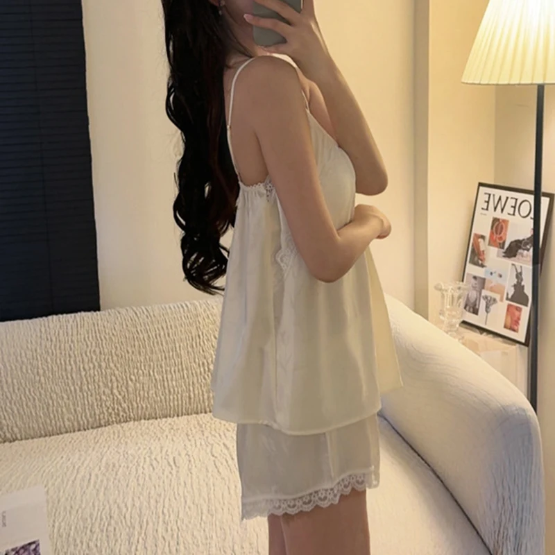 Love And Deepspace: Caleb Heroine | Generic Silk Suspender Shorts Nightwear Costume Cosplay 20 Generic Silk Suspender Shorts Nightwear Costume for Cosplay Events